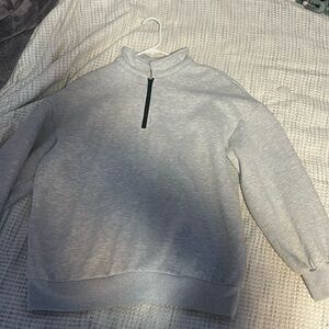 Gray quarter zip